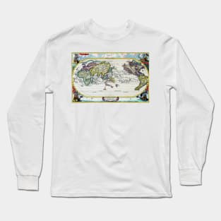 Heinrich Scherer - Voyage Map 1703 -  Ancient Worlds Long Sleeve T-Shirt